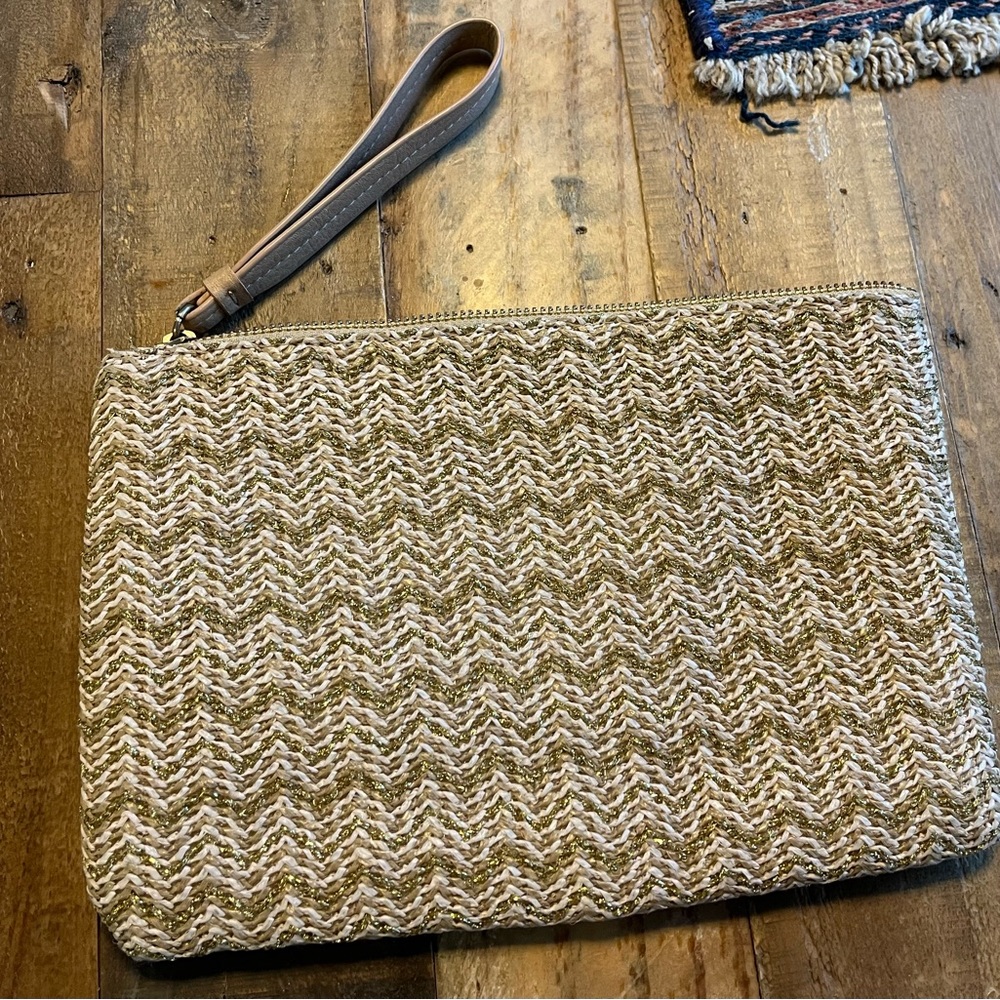 Sfera Femme Collection Gold, Natural and Tan Clutch Purse